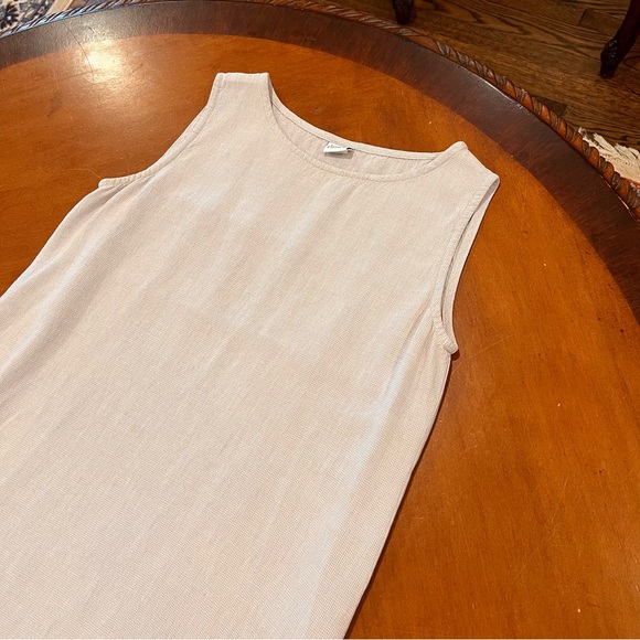 Eileen Fisher Women’s Linen Blend Tank Dress Grey/White Houndstooth Size Small - Picture 3 of 16